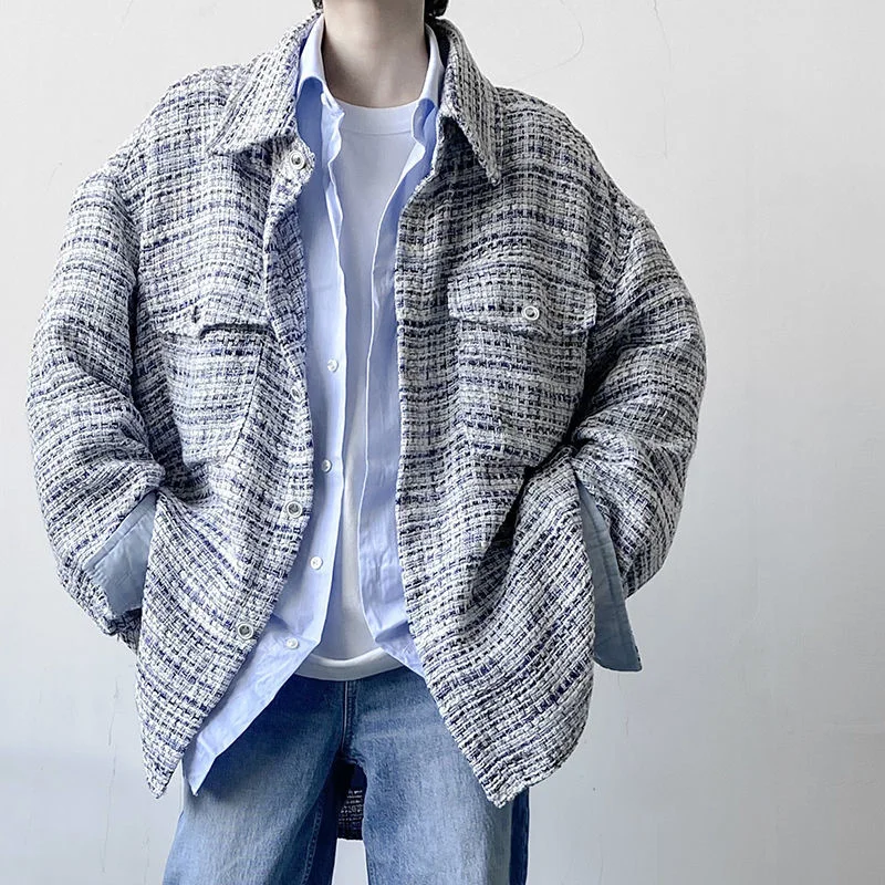 

Куртка мужская оверсайз с длинным рукавом, свободная повседневная легкая однобортная верхняя одежда в винтажном стиле, 9Y9341, 2021