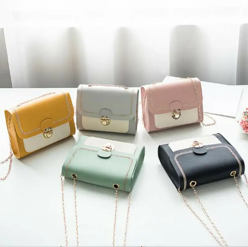 Маленькая женская сумка через плечо 2019 модная маленькая однотонная на женские