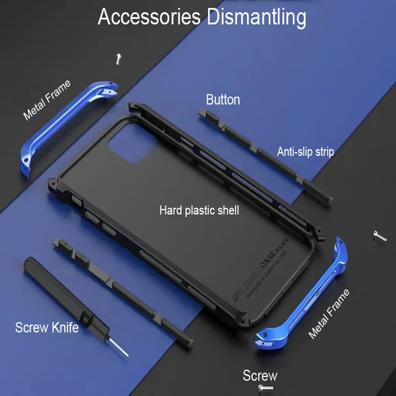 Чехол для телефона с металлической рамкой Xiaomi Redmi Note 7 тонкий жесткий алюминиевый