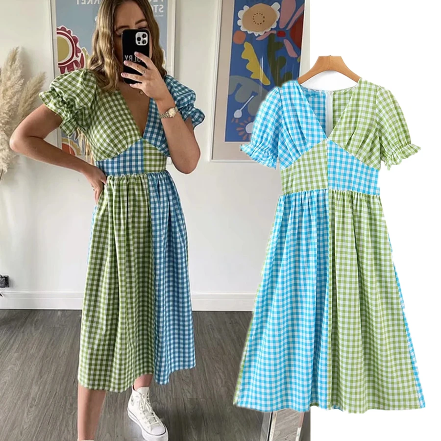 

2021 Woman Basic Indie Folk Elegant Summer Dress Women Vestidos England Fashion Vintage Sexy Midi Party Dress
