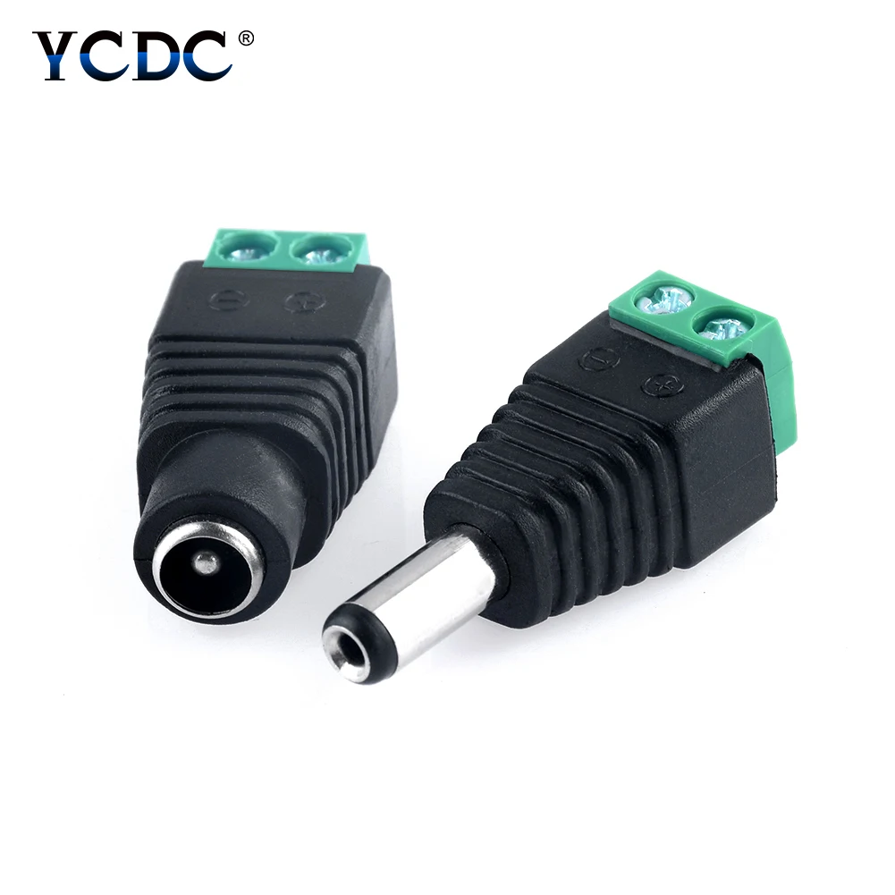 1/2/5/10 пар разъем постоянного тока 2 1*5.5 мм питания адаптер кабеля для 3528/5050/5730