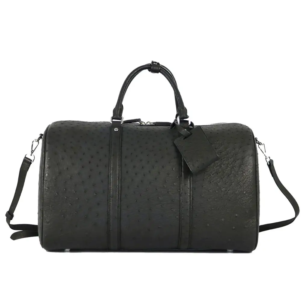 Дорожная Спортивная Сумка из 100% натуральной кожи страуса вместительная сумка