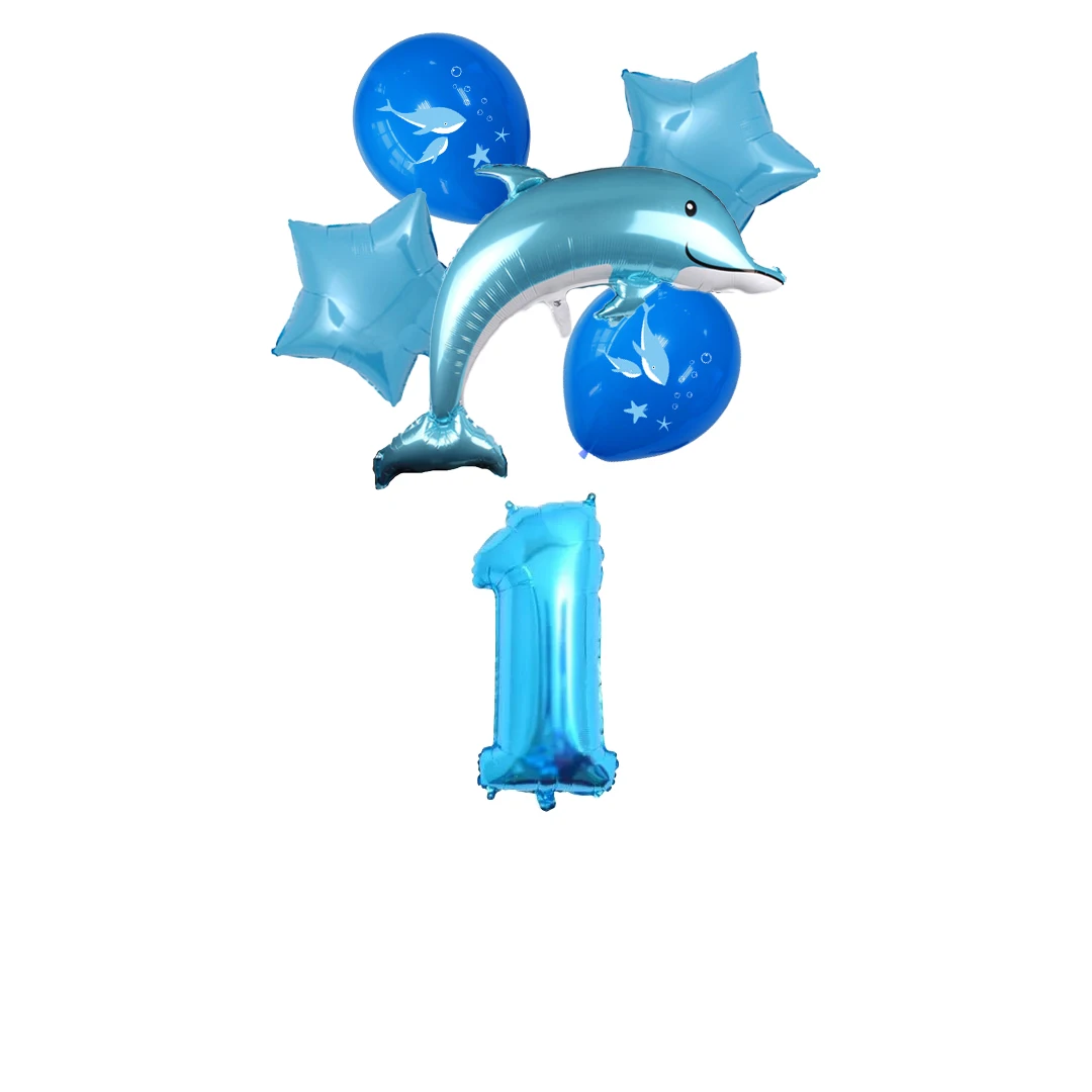 Dolphin animal combination balloon shark dolphin birthday party decoration holiday baby bath inflatable theme |