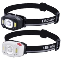300 lumens super bright led sensor headlamp usb rechargeable lightweight waterproof flashlight for running biking camping hiking