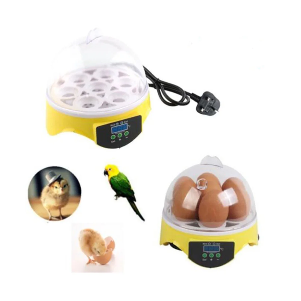 

7 Eggs Holder Semi-auto Egg Turning Incubator Egg Poultry Hatcher With Temperature Control Isolation Box for Chickens Ducks Goos