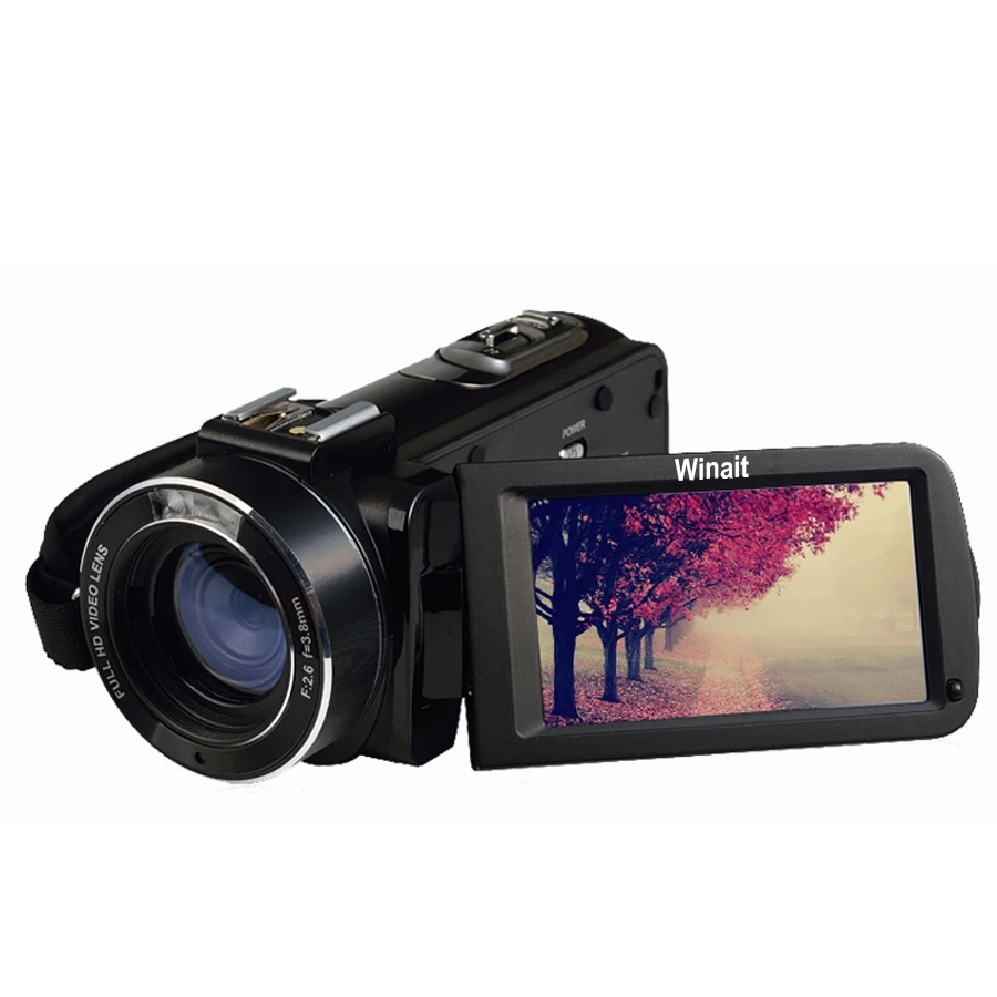 

Winait портативный цифровой видеорегистратор Full-HD 1080P супер широкоугольный объектив Макросъемка HDV видеокамера с 3,0-дюймовым сенсорным диспле...