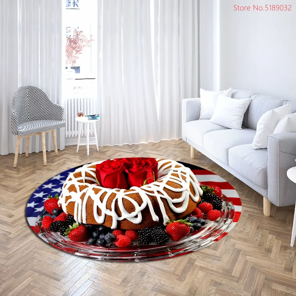 Круглый ковер для торта серия еды домашний декор спальни коврики стола офиса