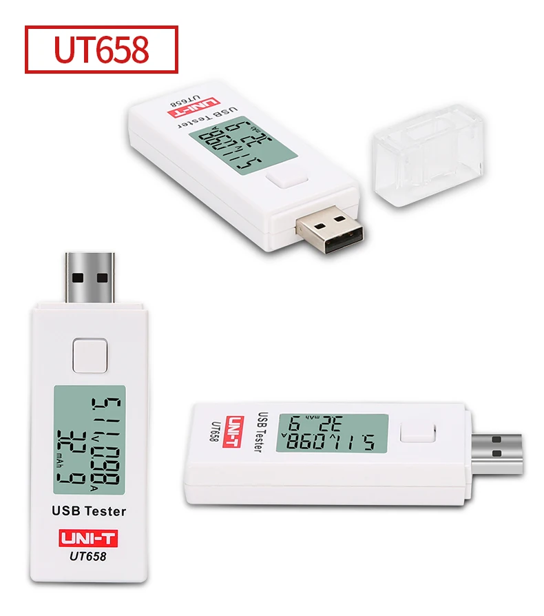 UNI-T UT658B USB тестер телефон компьютер зарядка Напряжение Ток энергии монитор ЖК-подсветка