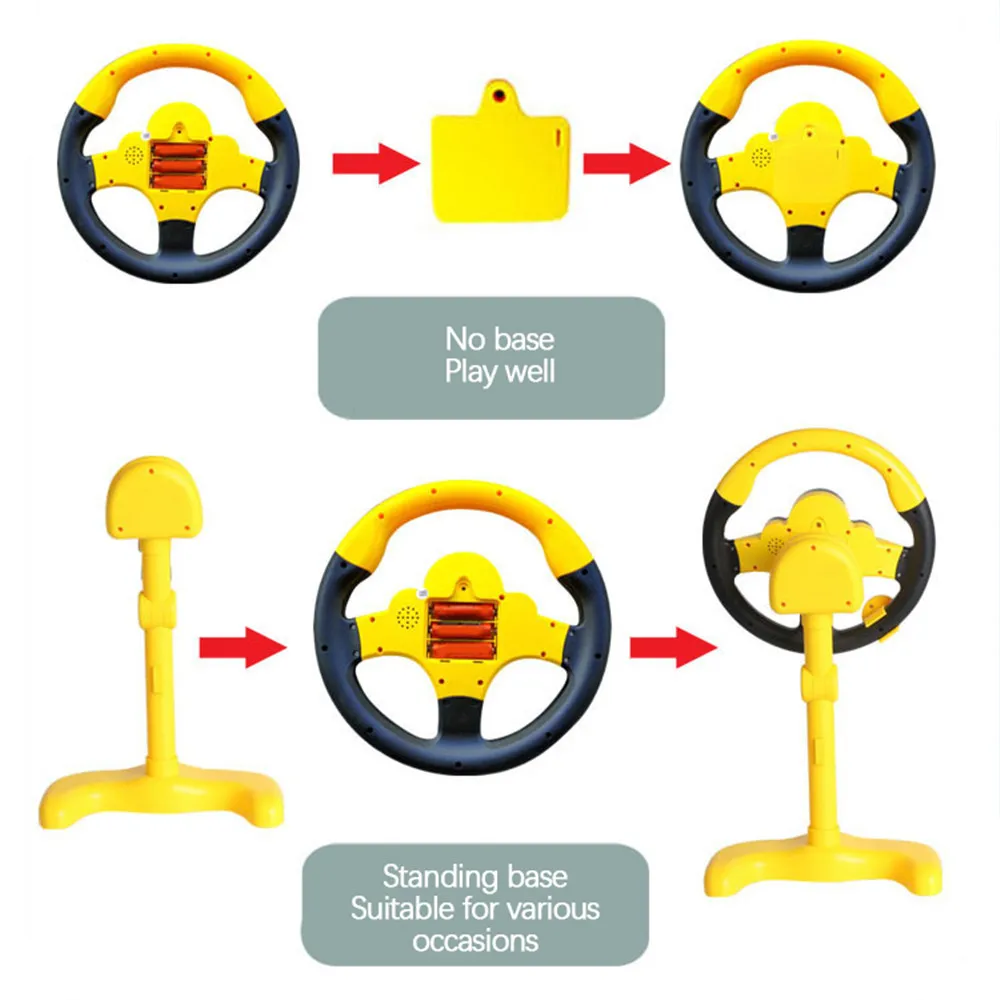 

Toy Car Electric Simulation Steering Wheel for Children's Interactive Toy with Light Sound Simulation Car Educational Toy Gift