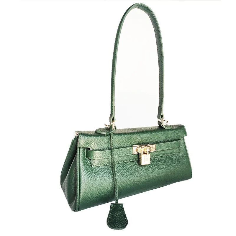 

Boutique bag women's handbag advanced sense leather h bag one shoulder commuting large capacity paper platinum underarm bag