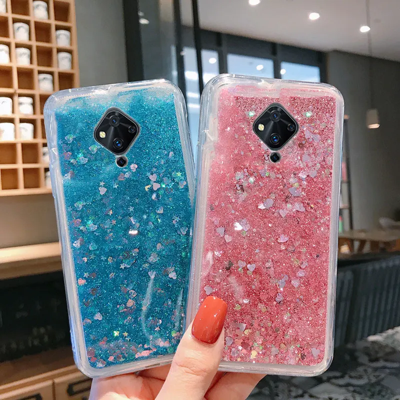 Жидкий силиконовый чехол для Vivo S1Pro V17 X50 X60 Y9s Y95 Y93 Y85 Y81 Y73s Y70s Y52s 5G Y51 2020 прозрачный с