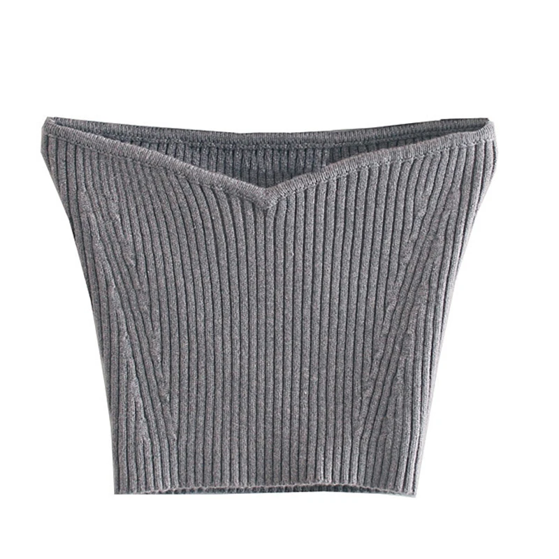 Женский укороченный топ без рукавов ZA повседневный эластичный вязаный жилет