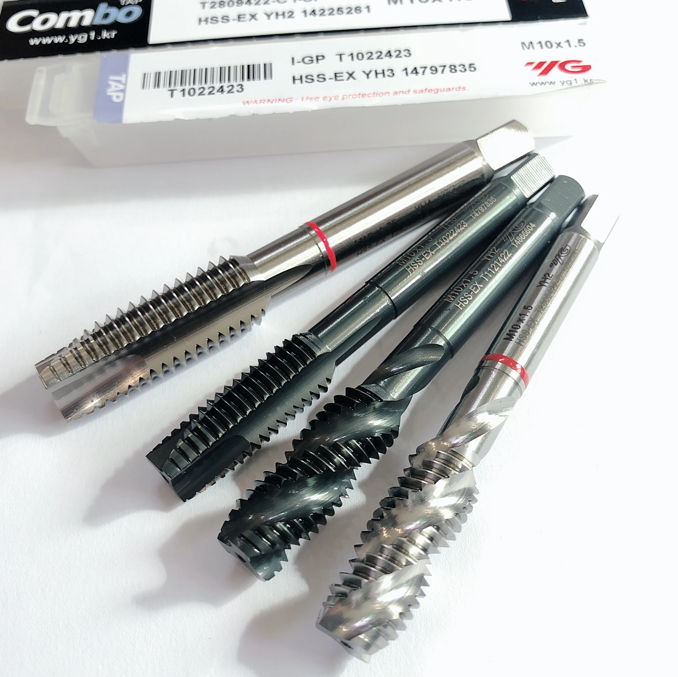 Kprea YG-1HSS-EX M1.4 M1.6 M2 M2.5 M3 M4 m5 m6 m8 m10 m12 M14 M16 Сделано в Корее YG-1 T2809 комбо HSS-EX Метчик с винтовыми канавками