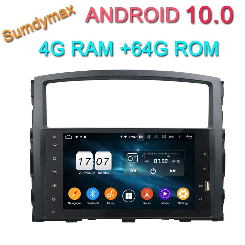 Автомобильный мультимедийный плеер hd сенсорный экран 8 дюймов android 10 4 Гб + 64 ГБ