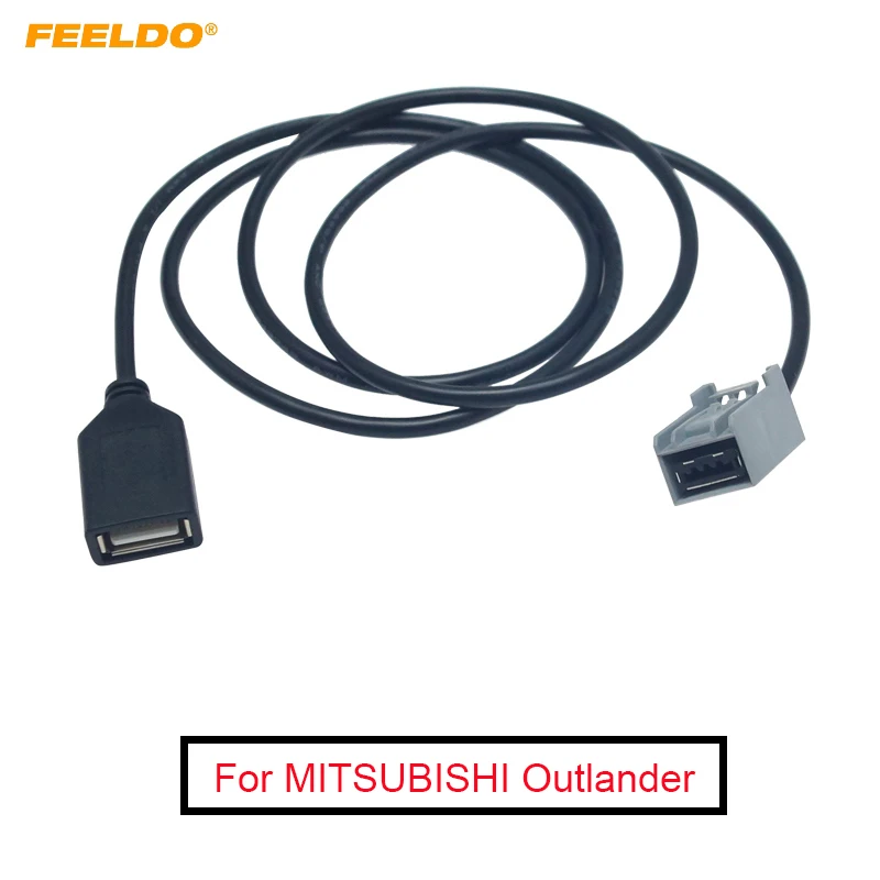 FEELDO 1 шт. Аудиомагнитола AUX USB кабель женский порт удлинитель провода адаптер для Honda Civic/Accord/Odyssey Mitsubishi Lancer
