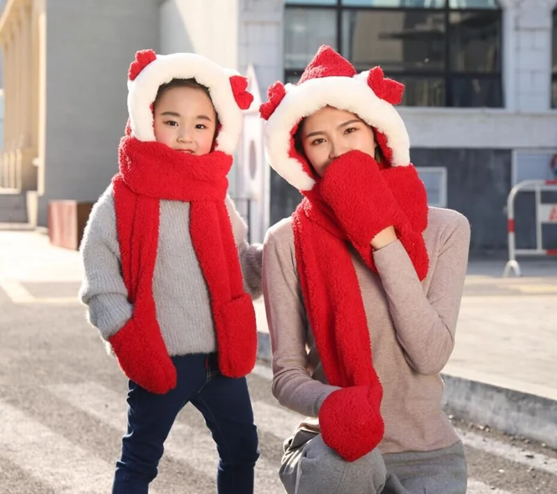 Корейский стиль теплая зимняя женская одежда для девочек шляпа девушек шапка