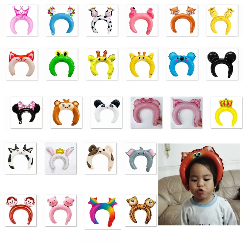 Повязка на голову из алюминиевой фольги 25 шт./лот воздушные шары подарки день