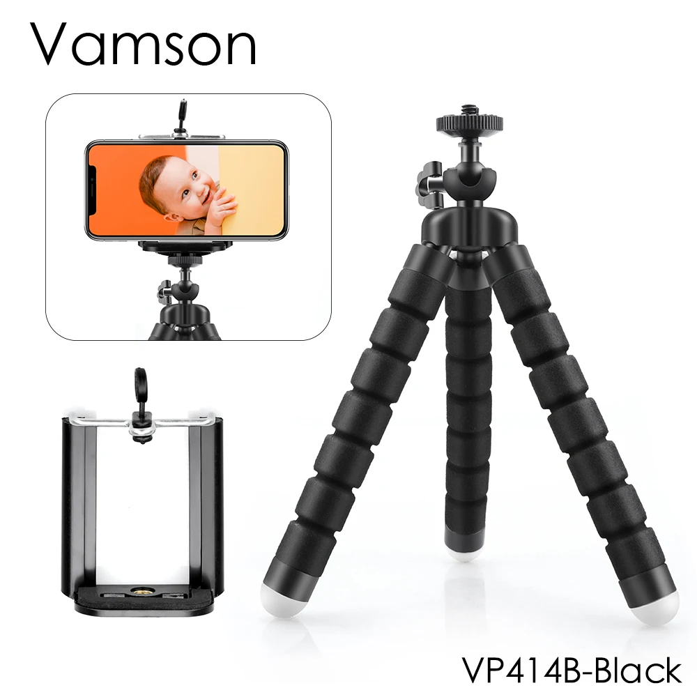 VP414B Vamson для GoPro Hero 7 6 5 4 3+ 2 1 Аксессуары гибкий мини Осьминожка с винтовым зажимом для телефона для проса для yi 4k VP414 - Цвет: VP414B