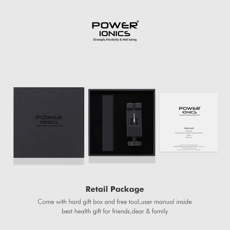 Магнитный браслет Power Ionics черный керамический из натуральной раковины унисекс