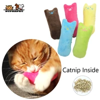 suprepet teeth grinding catnip toy interactive plush cat toy pet kitten chewing toy claws thumb bite cat mint for cat supply