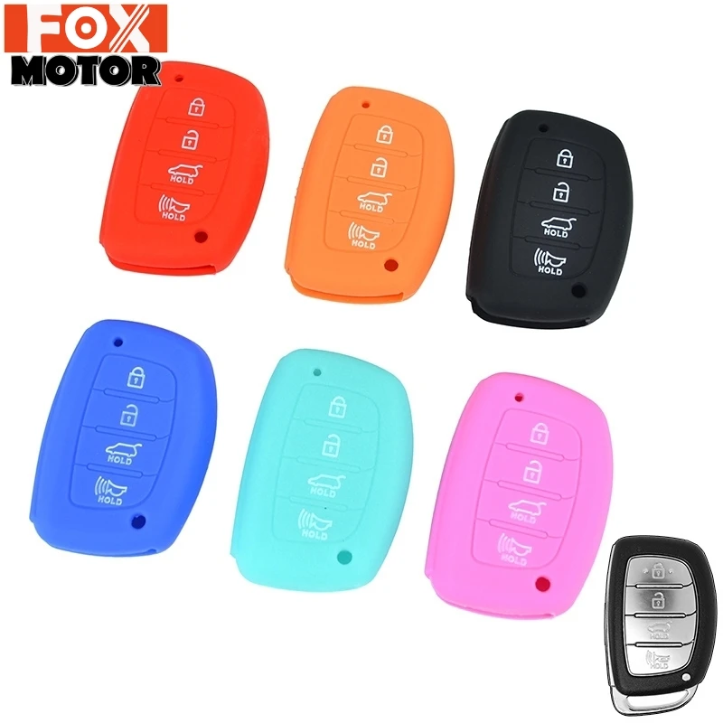 4 кнопки силиконовый пульт дистанционного ключа чехол Fob подходит для Hyundai Elantra