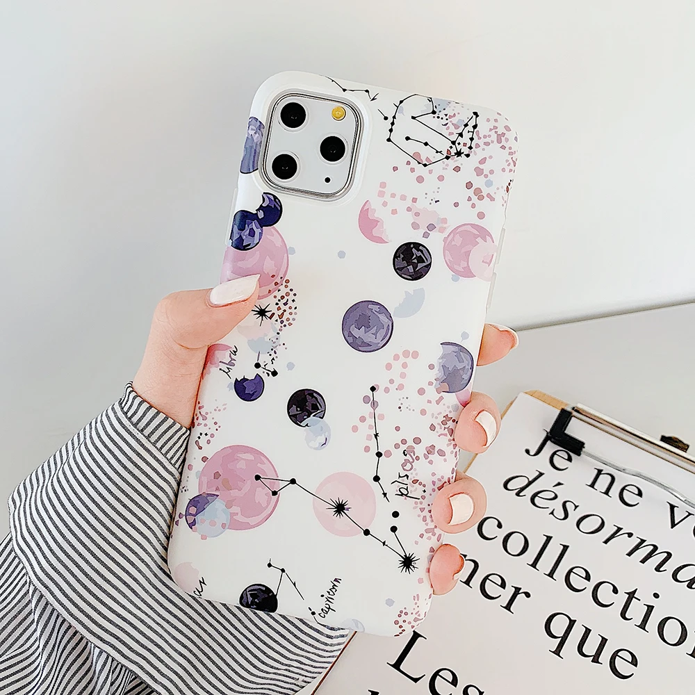 Чехол LOVECOM в стиле ретро с планетами и звездами для iPhone 11 12 Pro Max Mini XR XS 7 8 Plus X