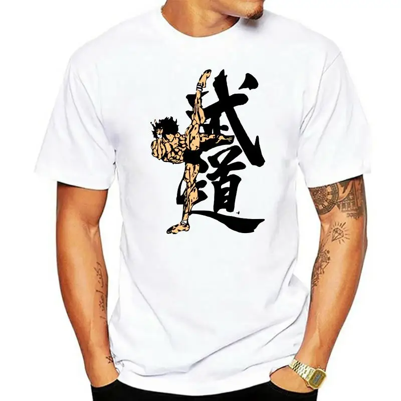 

Футболка Baki Hanma с рисунком Аниме Манга, Мужская футболка с принтом Grappler, черная футболка унисекс, новинка 2021, летняя футболка с коротким рука...