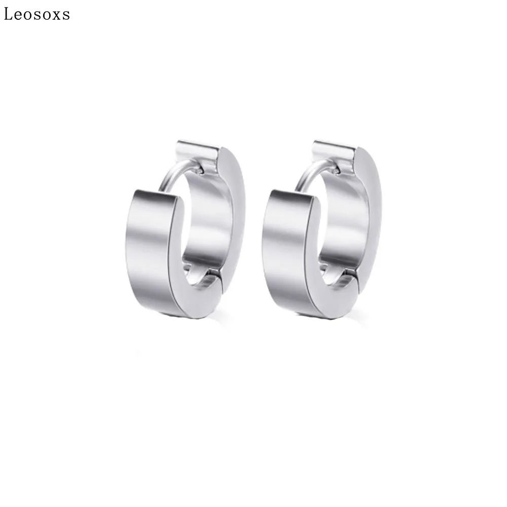 

Leosoxs 1 piece Stainless steel ear clip punk ear stud ear pierced earrings body piercing fake earrings fake piercing