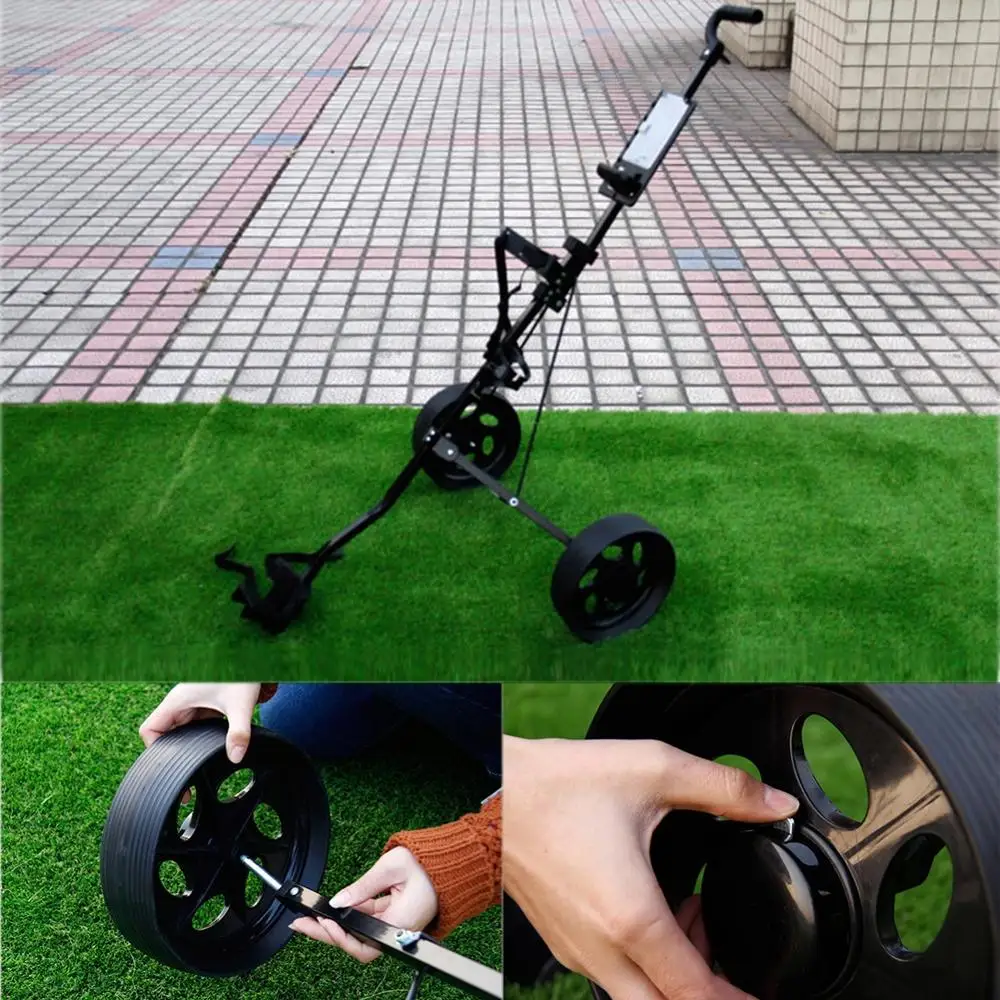 

Professional Folding Golf Bag Trolley Outdoor Sports Golf Cart Light Folding Bag Trolley Supplies Adjustable Golf Trolley Cart