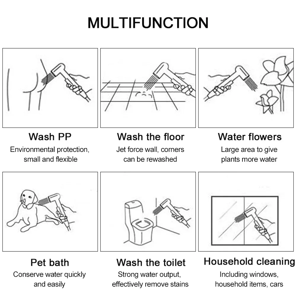 Мусульманский Shattaf экономии воды Латунь самоочищающийся дом Ванная комната