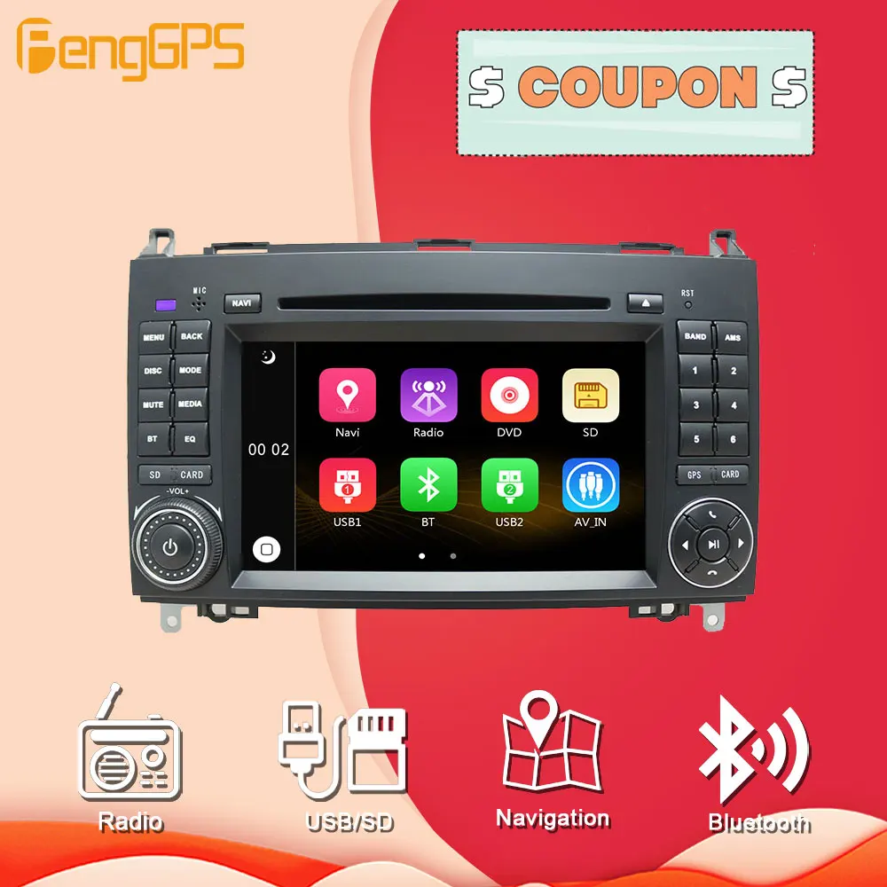 

Wince System CD DVD Player For Mercedes Benz B200 Car Stereo Touchscreen Multimedia GPS Navigation Headunit Radio Carplay