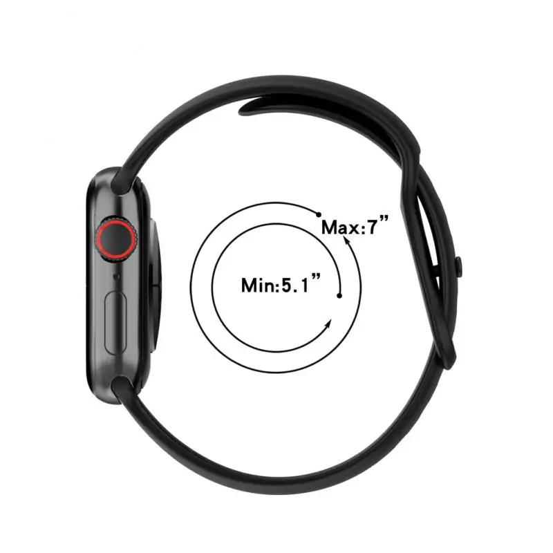 Силиконовый ремешок из ТПУ для Apple Watch 7/iwatch SE сменный Спортивный Браслет 10 цветов