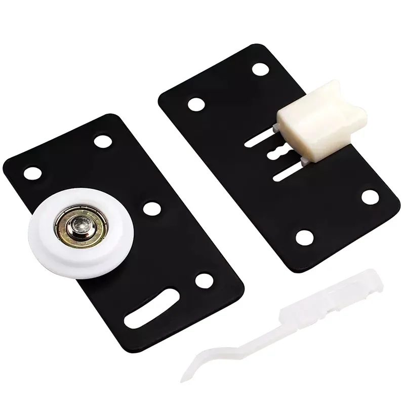 1 комплект черный шкаф раздвижные стальные двери колеса бесшумный шкив нейлон