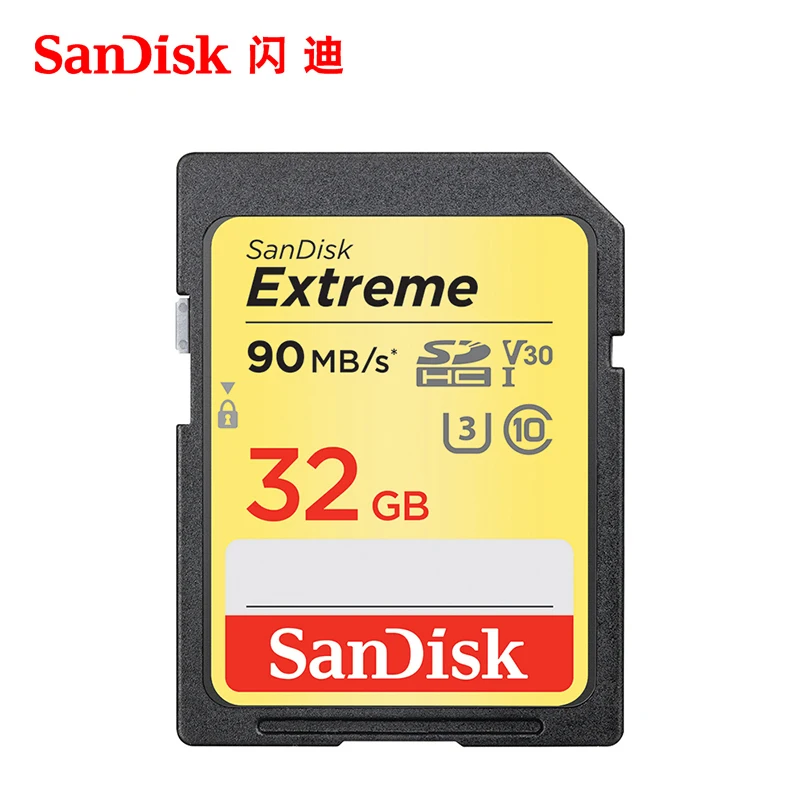 

SanDisk Memory Card Extreme SDHC/SDXC SD Card 4K UHD 256GB 64GB 128GB 32gb C10 U3 V30 150MB/s (32GB: 90MB/s) UHS-I Flash Card