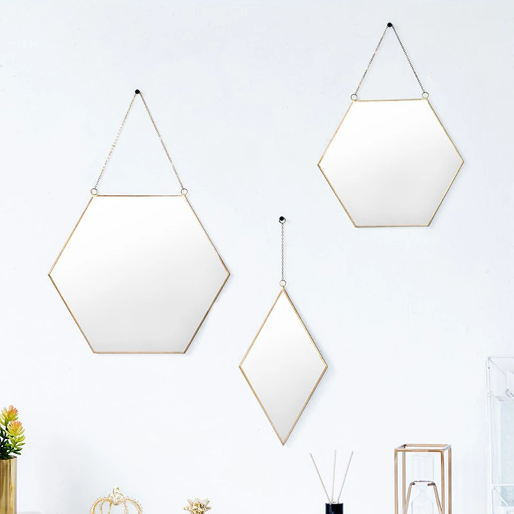 

Wrough Iron Golden Frame Mirror Vanity Make Up Mirror Wall Mirror for Bathroom, Entryways, Washrooms, Living Rooms