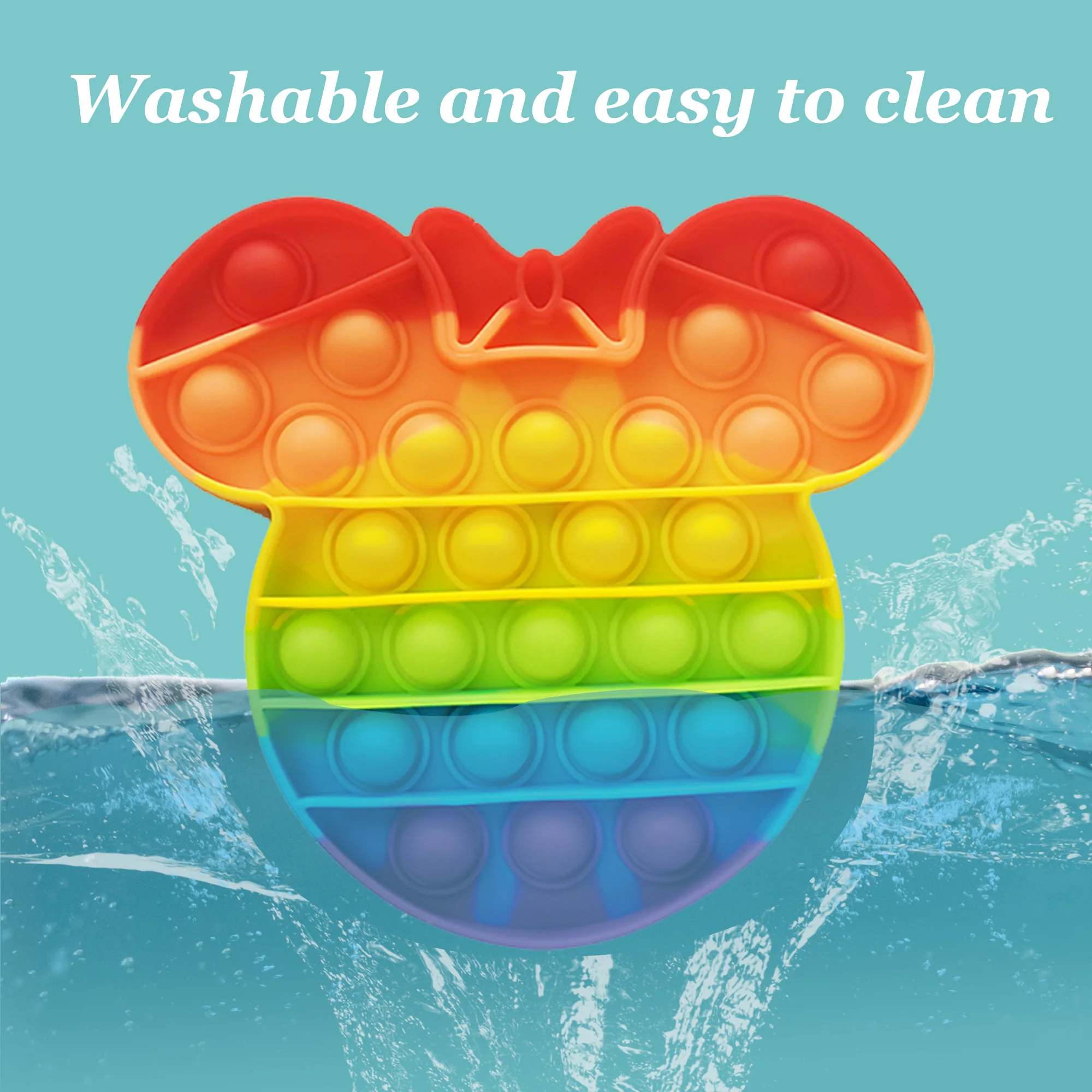 

Hot Rainbow Push Bubble Mouse Fidget Toys Sensory Autism Squeeze Stress Reliever Toys Game Simple Give Kids Gifts Free Shipping