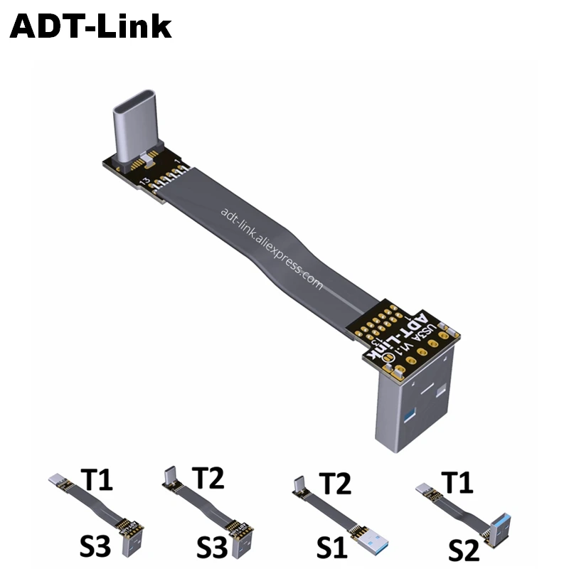 USB 3.1 Type-A папа к Type-C вверх/вниз угол синхронизация данных и зарядный кабель Тип c