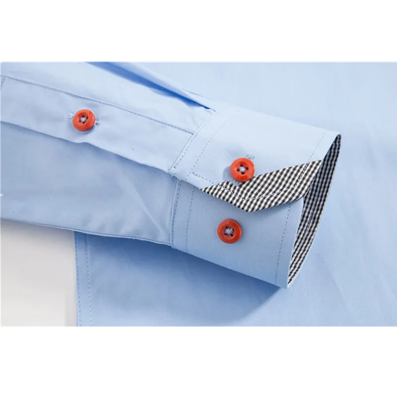 Мужские рубашки с длинным рукавом VISADA JUANA однотонные мягкие повседневные