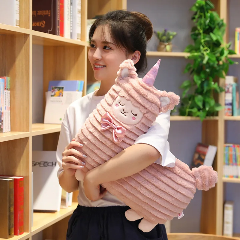 Новый Единорог подушки из альпаки милый розовый выдвижной бархат игрушечная