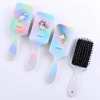 1pcs children cartoon unicorn animal anti static hair brush massage comb shower wet detangle hair brush salon hair styling tools
