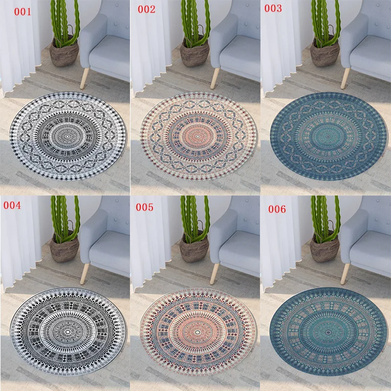 

Nordic retro folk style homestay Morocco living room bedroom round carpet floor mat yoga mat