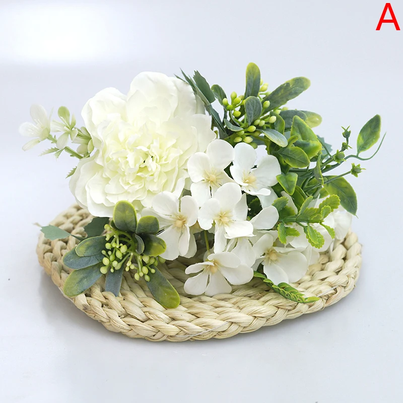 

1 Bouquet Camellia flores Wedding Flower DIY Home Garden Party Office Decoration