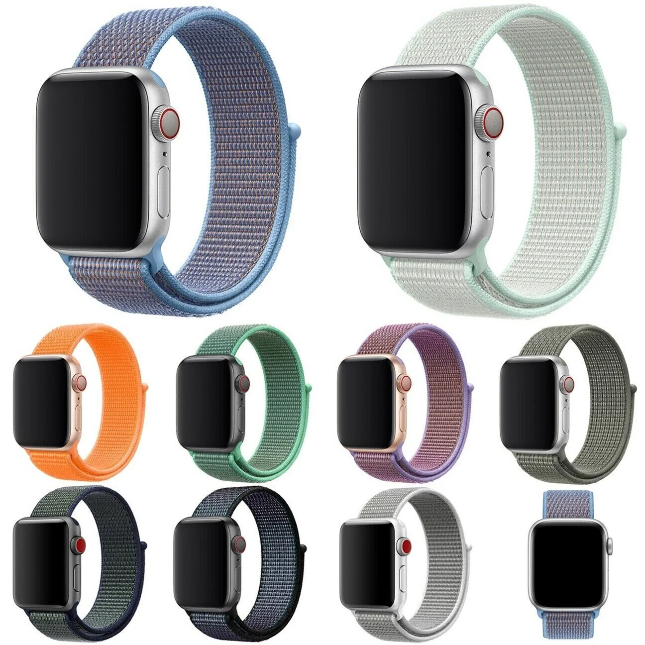 

Ремешок спортивный нейлоновый для Apple Watch 7 Se 6 5 4 3 2, 38-44 мм