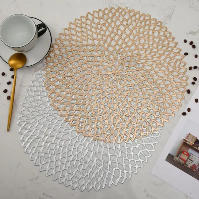 

Hollow Hollow Oil Resistant Anti Slip Kitchen Mat Cup Mat Insulation Mat Dish Coffee Cup Table Mat Home Decoration