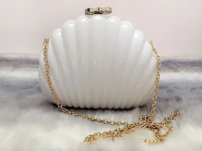 Новинка 2020 Женская темпераментная акриловая сумка клатч в форме ракушки для