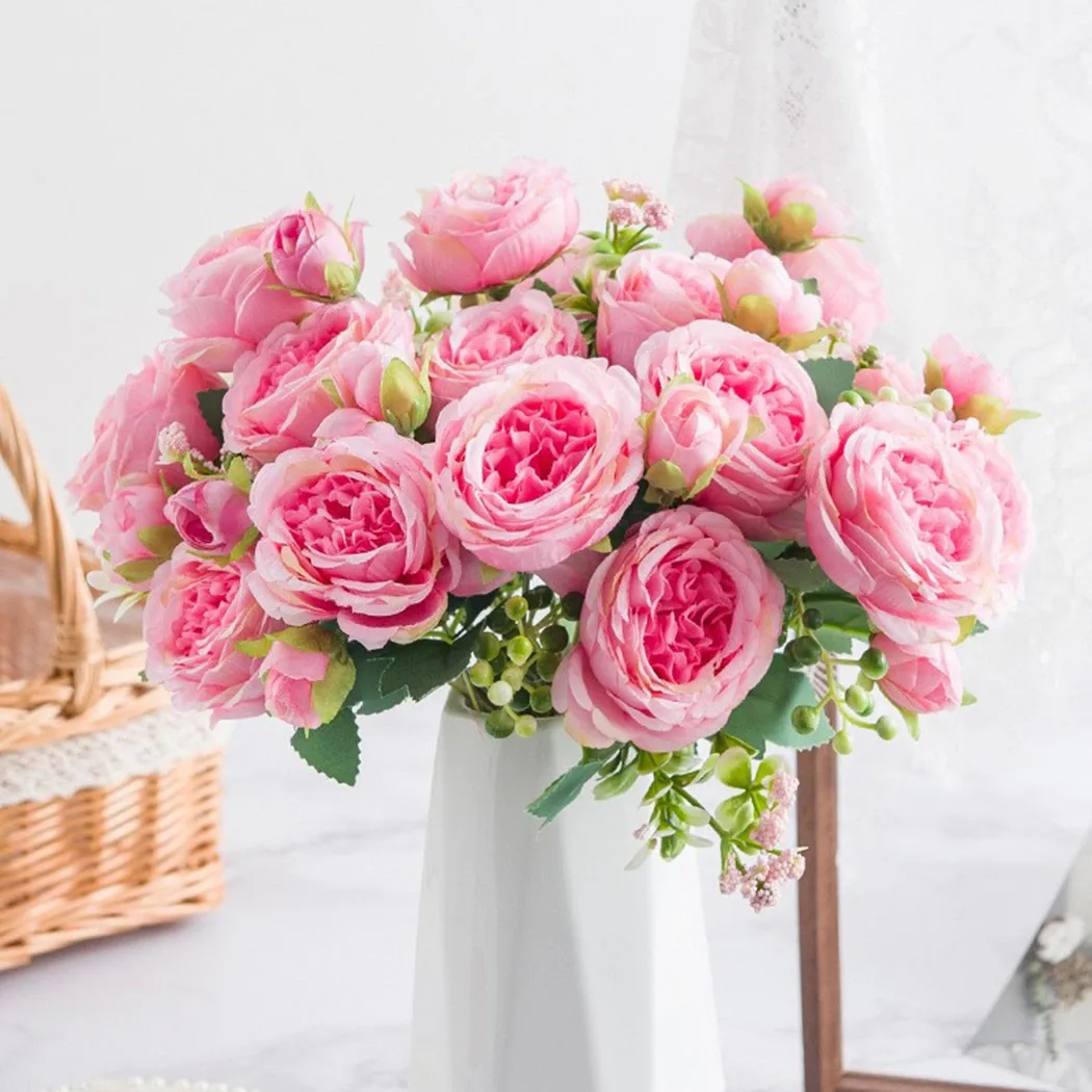 

1bunch Of Artificial Flowers 29*6 CM Artificial Rose Bouquet European Style Home Decoration Wedding DIY Handmade