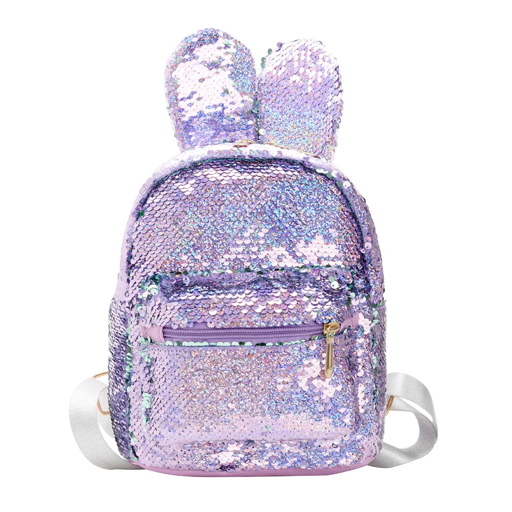 Модная женская сумка мессенджер для улицы с кошачьими ушками и блестками