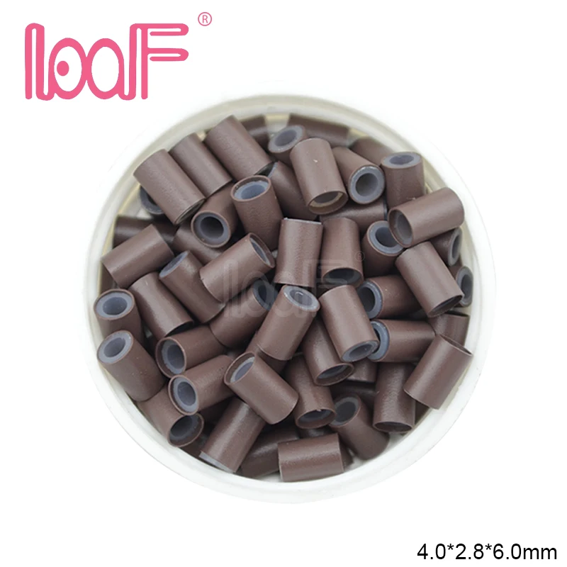 Силиконовые медные микро кольца LOOF 1000 шт. 4 0*2 8*6 0 мм/трубки/бусины для U образных/I