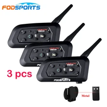 3 шт. V6 Pro мотоциклетный шлем Intercoms 6 аттракционы мульти BT 1200M Bluetooth