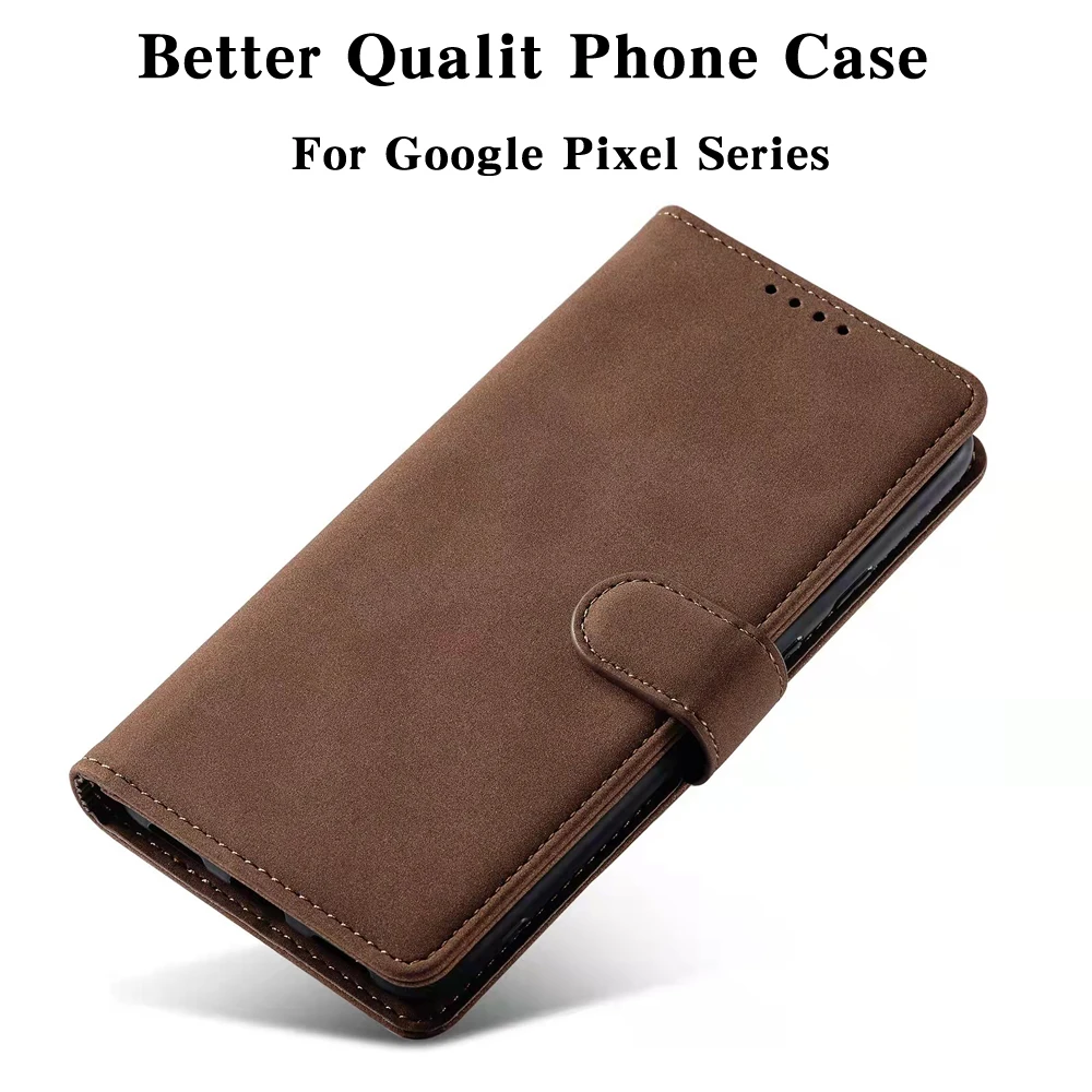 

Leather Card Slot Bag Phone Case for Google Pixel 6 6Pro 6 Pro 5XL 3AXL 3A 4 4A 5 5A Matte Wallet Flip Cover Pixel6 Pixel5 Coque
